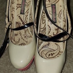 Platform multi color heels